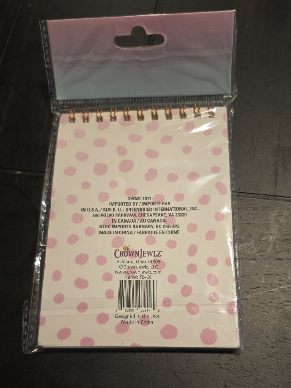 Pink & Gold Spiral Notepad - Notes - Picture 2 of 2